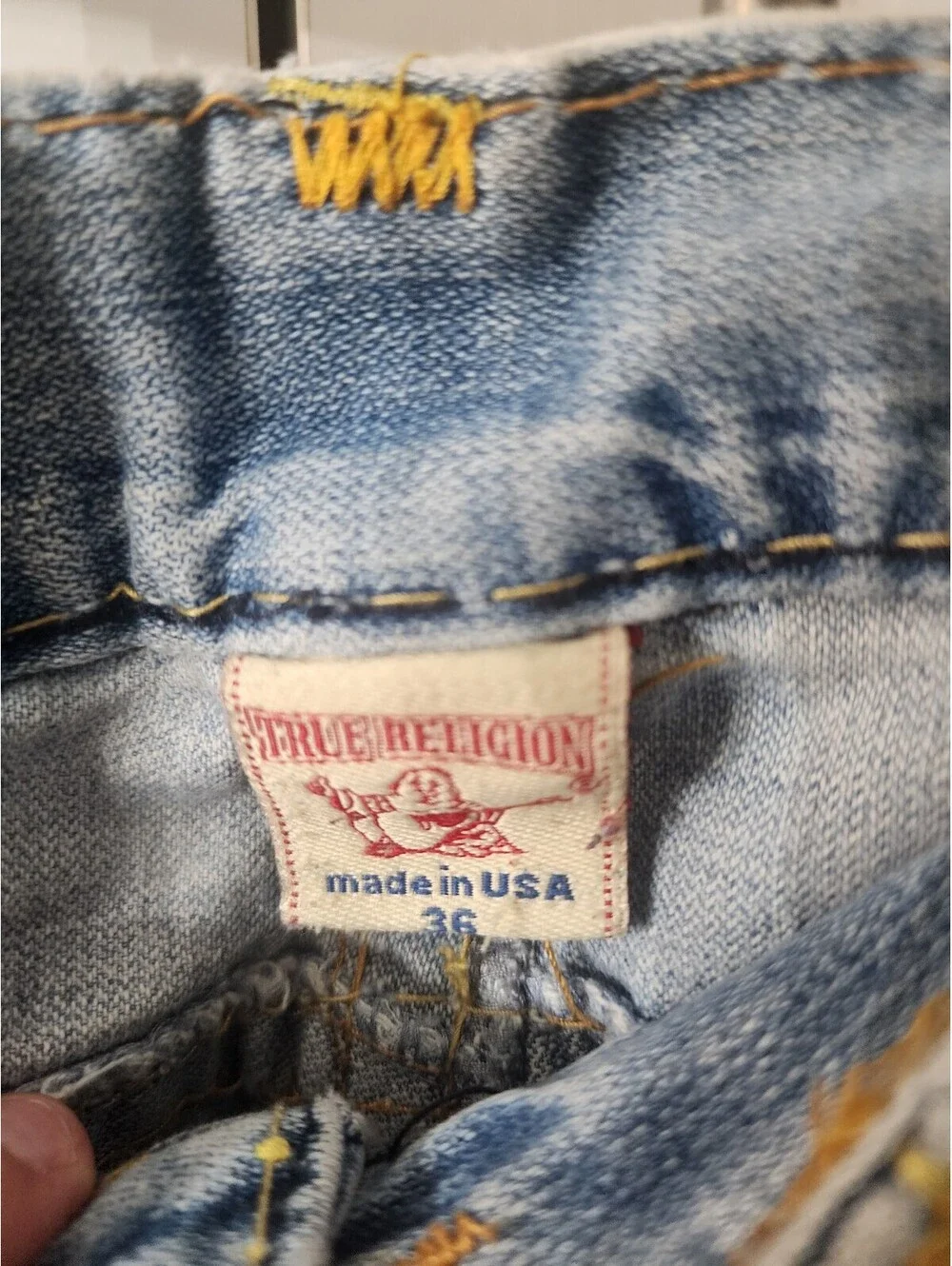 True Religion billy supert Light Wash Denim Jeans Size 36 33L